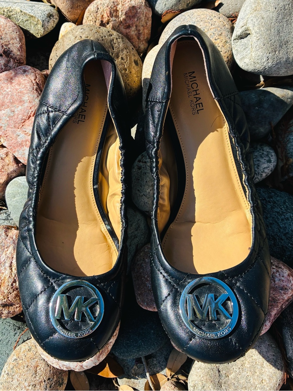 Michael Michael Kors Fulton Quilted black flats sz 7.5